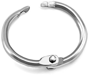 QWORK 120 Stück Binder Ringe, 20mm Metall Buch binder Loseblatt Verbinder für Scrapbook Album Handwerk Schlüsselringe Silber