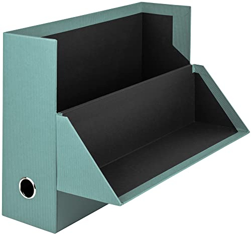 Rössler SOHO arkivlåda A4 | förvaringslåda med lock kartong | dokumentlåda A4 | Box med lock | förvaringslåda med lock kartong | 335 x 95 x 255 mm | 1 styck | färg: grön | blå | opal