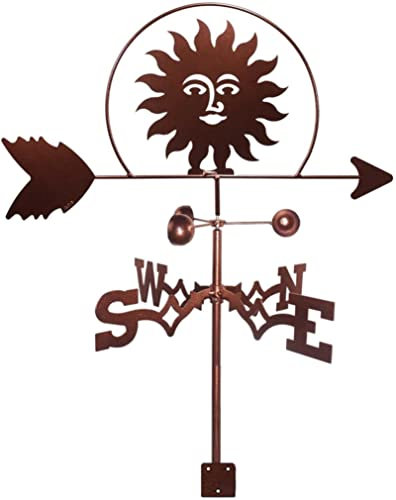 Girouette Solaire, indicateur de Direction du Vent, Outil de Mesure de la Direction du Vent montable verticalement, pour la décoration extérieure du Toit de la Ferme du Patio