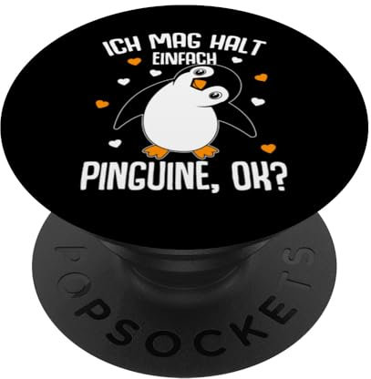 Ich mag halt Pinguine Kinder Damen Herren Penguin PopSockets mit austauschbarem PopGrip