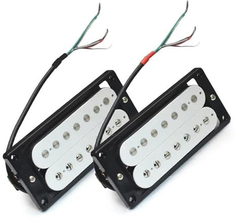Weiße 7-saitige E-Gitarre, Humbucker-Tonabnehmer, Kunststoffspule mit Rahmen, Gitarrenteile Tonabnehmer Set