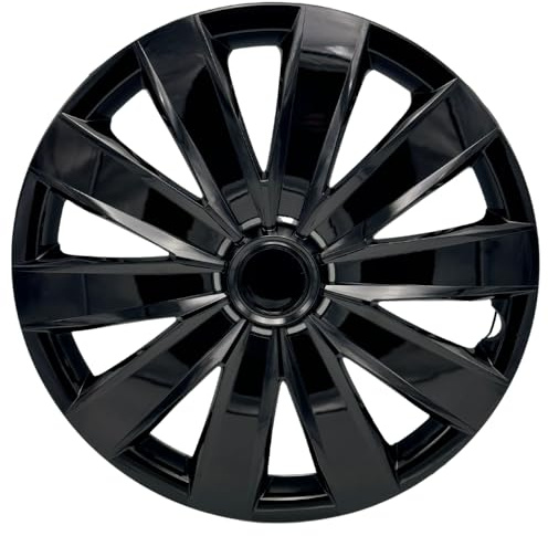 Trimak Radkappen Radzierblenden 16 Zoll 4er Set Schwarz Klassik-Design | Hochwertiger ABS-Kunststoff, Einfache Montage, Schlagfest, Wetterfest & Langlebig