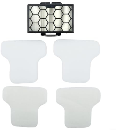 Vacuum Filter with Foam Filter Kit Replacement Part for Shark Bagless Cylinder Vacuum Cleaner CZ500UKT, CZ2001, CZ500EUT