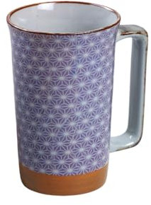 TEA SHOP - Mug Uki Jumbo Hoshi Blue - Tasse artisanale en porcelaine originale du Japon avec motifs stellaires.