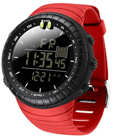 Reloj deportivo digital para hombre, impermeable, táctico, con retroiluminación LED, alarma, fecha, reloj militar para hombre