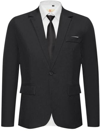 Cexiakong Chaqueta de traje para hombre, saco deportivo, blazer de ocio, ajuste regular, traje para hombre de talla grande, negocios casual, trajes europeos y americanos, trajes slim, blazer pequeño