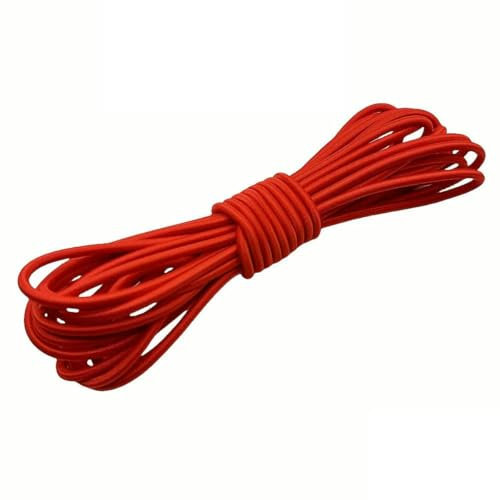 3 yardas de elásticos redondos de 3,0 mm, cuerda elástica, banda de goma, cordón, cordones, accesorios de costura, rojo, 3,0 mm, 3 yardas