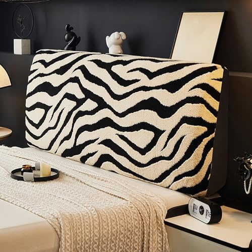 XCLOOZGL Modernen Stil Bettkopfteil Hussen Weichem Plüsch Bett Kopfteil Bezug Weicher Strecken Samtstoff Kopfteil-Schoner Universell 120/150/180/200Cm Headboard Covers Für Bett Kopf,Beige,150cm