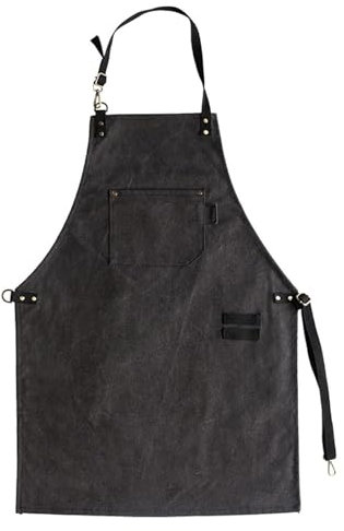 HLHLH Robuste Werkzeugschürze mit Taschen, strapazierfähiges gewachstes Segeltuch for Küche, Garten, Töpferei, Handwerkswerkstatt, Garage