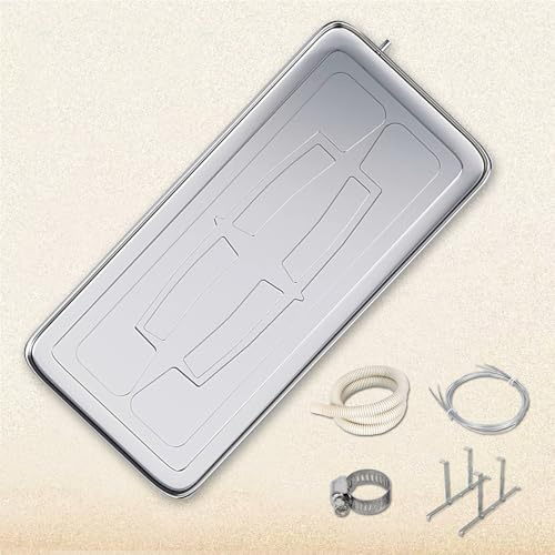 CXLXBRZD Bac Condensat Clim, avec Supports, Bac de Récupération du Climatiseur, Système de Drainage pour Climatiseurs de Fenêtre et Climatiseurs Split à Pompe à Chaleur(84x39x3.5 cm)
