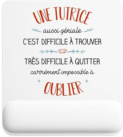 Planetee Tapis de Souris Une Tutrice Aussi géniale | Accessoire Bureau Ergonomique - Idéal pour Anniversaire, Collègue, Secret Santa Noël, Fête des Pères et Fête des Mères