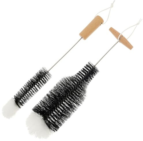 2 Pcs Bottle Cleaning Brush Long Handle Bottle Brush Water Bottles Cleaners Flexible Small Cleaning Brushes for Washing Narrow Neck Beer Bottles Wine Decanter Pipes