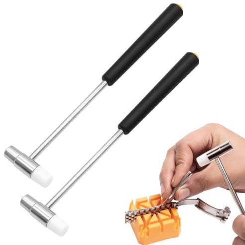 Small Hammer, 2 Pcs Double Head Pin Hammer, Dual-Surface Plastic and Metal Mini Hammers, Suitable for Jewellery, Musical Instruments, Crafts, Watch Repair, Diy Projects and Small Equipment Maintenance