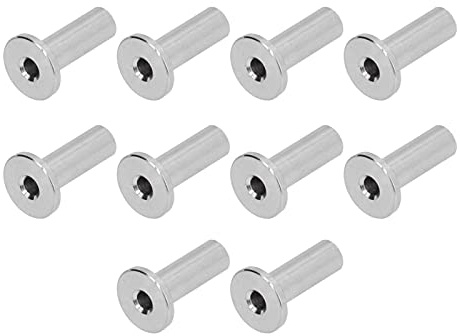 Haofy 10Pcs Stainless Steel Protector Sleeves Durable Anti Fatigue Weatherproof Cable Railing Protector Sleeves for Wood Posts Decorative Applications (Haofyycek843z1i-1011210613311)