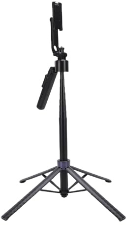 Fockety Stabilisateur à cardan avec télécommande, trépied Selfie Extensible, Suivi du Visage, Rotation Automatique à 360° trépied Portable 4 en 1 pour téléphone, Diffusion en Direct