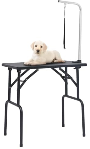 Mokuyary Tavolo da toelettatura regolabile per cani con 1 fibbia, da lavoro antiscivolo, kit toelettatura per cani, cuccioli, gatti