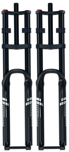 HWEVDHJ 26 27.5 29 MTB Bike Air Suspension Fork 180mm Travel Double Crown Downhill Forks 15 * 100/110mm Thru Axle Bike Fork 1-1/8 Straight Mountain Bikes Fork