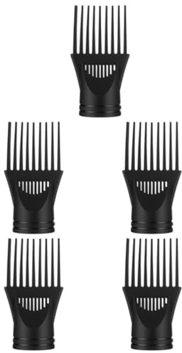 COLLBATH Beccuccio Phon Silicone 5 Pezzi, Accessorio Professionale in Plastica per Asciuga Chioma, Riduce Crespo e Adatto a Phon per Chioma Ricci