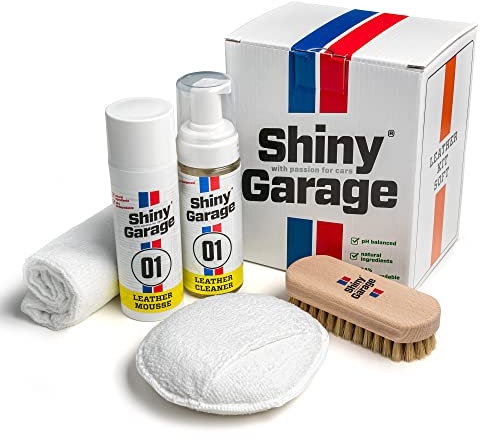 Shiny Garage Auto Lederpflege Kit 'Soft - Innenraum Reiniger zur Schmutzentfernung - Wirksamer Leder Polsterreiniger'
