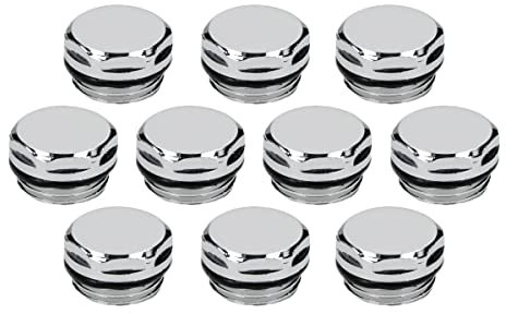 ECD Germany 10x Tapónes Ciegos de Radiador Toallero 1/2 Pulgadas Autosellante de Latón en Color Cromado Accesorios para Calentador/Secador de Toallas Cierre Hermético, Eficiencia y Fácil Instalación