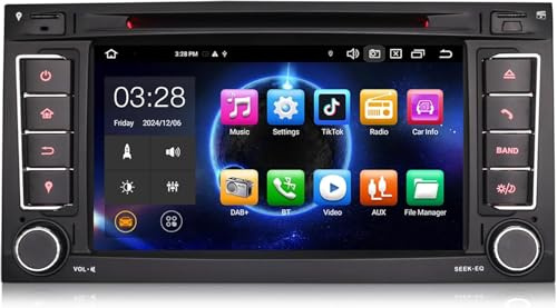 Octa Core Android 14 Autoradio per VW Touareg T5 Multivan Supporto GPS Sat Nav Carplay Android Auto DSP Bluetooth A2DP Wifi 4G DAB + TPMS DVB-T/T2 4 GB RAM + 64 GB ROM