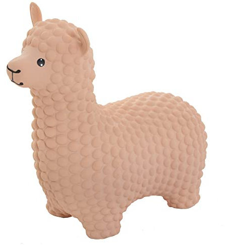 GERARDO'S Toys Hüpftier Alpaka Beige - Hüpftiere ab 1 Jahr und ab 2 Jahre - Aufblasbare Tiere Spielzeug Draussen oder Drinnen für Kleinkinder ab 12 Monaten