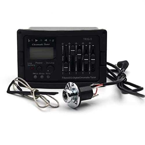 KERREY 5 Band Preamp. Eq. Equalizer Klassische Akustikgitarrenverstärker Digital Chromatia Mixer Tuner tonabnehmer akustikgitarre (Color : 01)