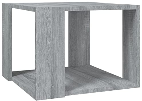 vidaXL Couchtisch Beistelltisch Wohnzimmertisch Kaffeetisch Sofatisch Teetisch Tisch Wohnzimmer Grau Sonoma 40x40x30cm Holzwerkstoff