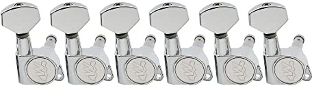 Wilkinson 6 inline 19:1 EZ-Lok Gitarre Mechaniken Stimmwirbel Chrom | für Fender Strat Tele E-Gitarre