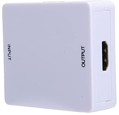 ASHATA Convertisseur VGA vers, Adaptateur de Boîtier de Conversion Mini HD 1080P VGA vers, Adaptateur de Convertisseur VGA vers pour PC Portable écran Projecteur D'ordinateur (Blanc)