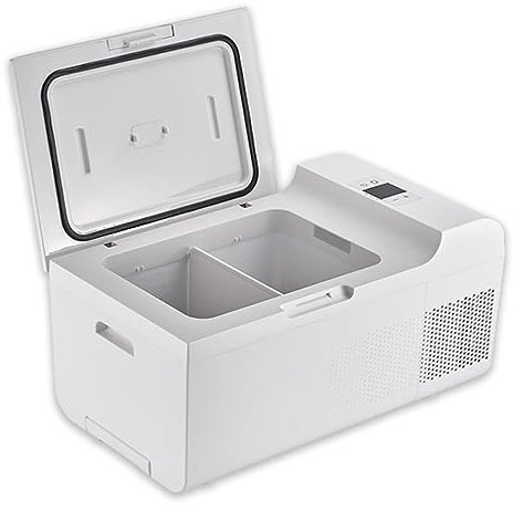 ZCBYBT 18.5L Portable Car Refrigerator 12/24V Mobile Fridge with Wheel, for Camping Outdoor Indoor Campervan Boat