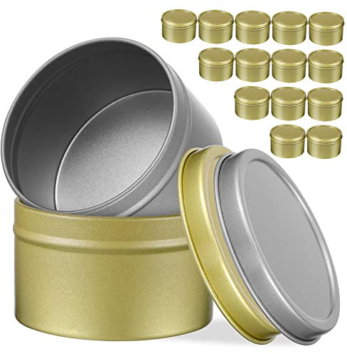 NUOBESTY 16stücke Teiliges Aus Metallenen Kerzendosen Kleine Teedosen Für -kerzenherstellung Und Vielseitige Aufbewahrung Von Süßigkeiten Gewürzen Und Kosmetik
