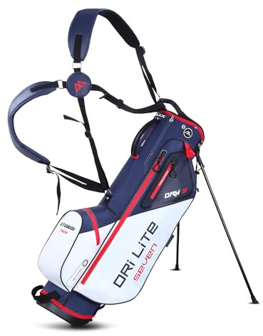 Big Max Dri Lite Seven G - Bolsa de transporte para golf 2024, color blanco, azul marino y rojo