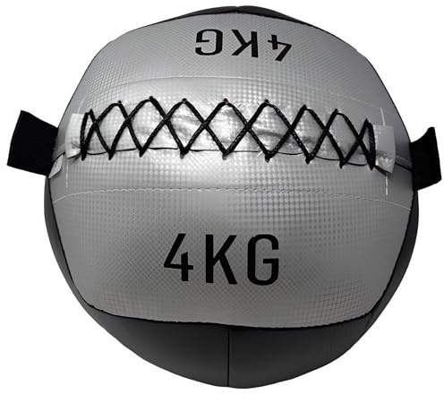 DONATIF Palla Medica 4 Kg, Wall Ball Ecopelle per Palestra e Home Gym, Slam Ball per Fitness, Esercizi e Allenamento Funzionale