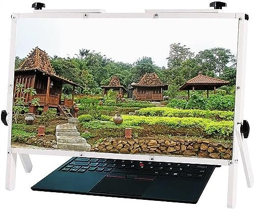 MOOWI Lupe mit Halterung Laptop-Bildschirmlupe 22 Zoll, hochauflösende 3D-Laptop-Bildschirmlupe, kompatibel mit 15/16/17/18/20/21'', lc-66