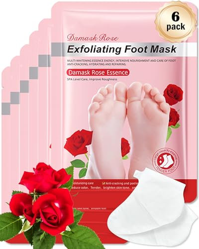Maschere Idratanti per Piedi-6 Paia di Maschera Peeling Piedi, Maschera Esfoliante Piedi per Riparazioni Cutanee Secche Invecchiamento Cracked Heels Per uomini e donne,Maschera Pulizia Esfoliante Pied
