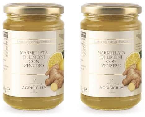 Agrisicilia Marmellata di Limoni con Zenzero (Confezione da 2)