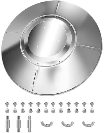 Copertura universale per riscaldamento da terrazzo, parte superiore del riscaldatore, 84 cm (33 pollici), ricambio per riscaldamento da terrazza con 3 fori preforati, robusta copertura per