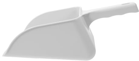 KOCKSHION Pelle à Glace en Plastique Abs Blanc, sans Bavures, Design Ergonomique, Multifonction, Cuisine et Bar, pour Glace et Farine