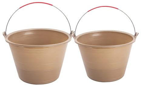SHINEOFI 2pièces Godet De Chantier Robuste pour Mélange De Ciment Seau De Construction Multi-usages Lot de Seaux Vides