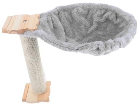 GALPADA 1 Juego Hamaca para Gatos Forma de Cucharón de Cama para Gatitos con Cubierta Antipelos y Rascador para Relajarse y Casa
