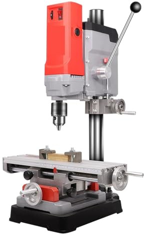 Taladro de Columna, Minimáquina Perforadora De Mesa Giratoria AB2856T, Taladro De Banco Multifunción, Fresadora Eléctrica Pequeña For El Hogar(Package 3)