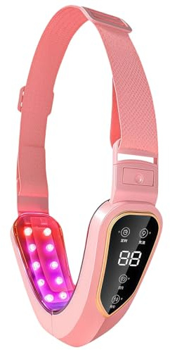 Activa el colágeno, crea contornos firmes, luz roja LED, masajeador de contorno de cara en V, máscara eléctrica de levantamiento facial, correas ajustables, piel firme
