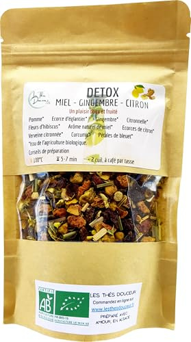 Tisane Detox bio vrac en sachet 80G - Aide à éliminer les toxines de l’organisme et améliorer la digestion. antioxydant et digestif elle aide à protéger et stimuler le foie