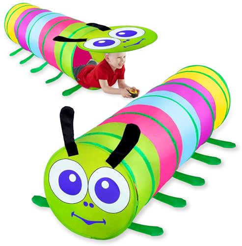 Play Tunnel for Kids,180cm Pop Up Baby Tunnel Toddlers Crawl Tunnel Kid Toys for Indoor Outdoor (Multicoloured)
