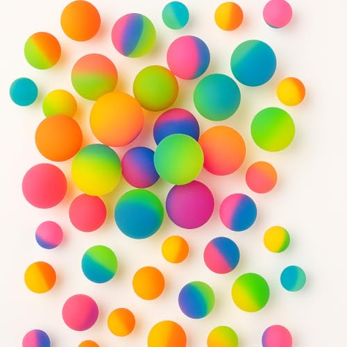 STUWU Frost-Flummis 24er Set – Springbälle Ø 27 mm – Bunte Gummi-Bälle mit Frost-Effekt – Party-Mitgebsel, Kindergeburtstag & Belohnungsspielzeug Markenqualität.