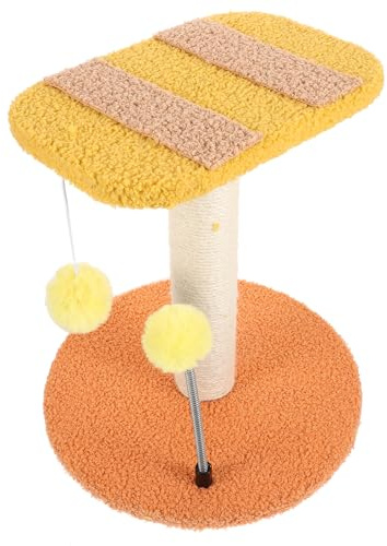 DECHOUS Bee-Shaped Cat Activity Tower with Sisal Scratching Post Small Indoor Cat Climber and Bed Combo for Kittens Decorative Household