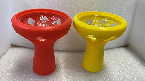 Eltahan Glass Silicone 1 Hole Phunnel Bowl - Perfect with Lotus (Yellow)