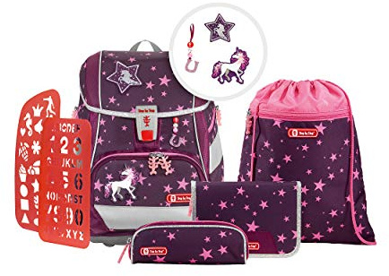 Step by Step 6-TLG. Schulranzenset 2in1 Plus Nylon 19 Liter 37,5 x 28 x 20 cm (H/B/T) Kinder Schulranzen (SBS2in1Plus)