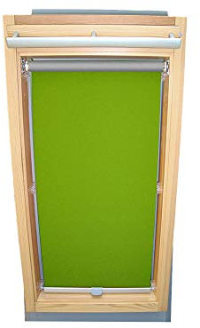 Rollo für VELUX Dachfenster THERMO Alu-Rückseite Dachfensterrollo für TYP GGL/GPL/GGU/GPU - SK06 - Farbe Limone - mit Haltekrallen